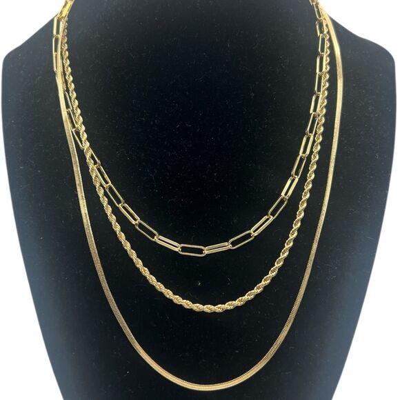Jewelry - Gold dipped Elegant Gold Layered Necklace Set